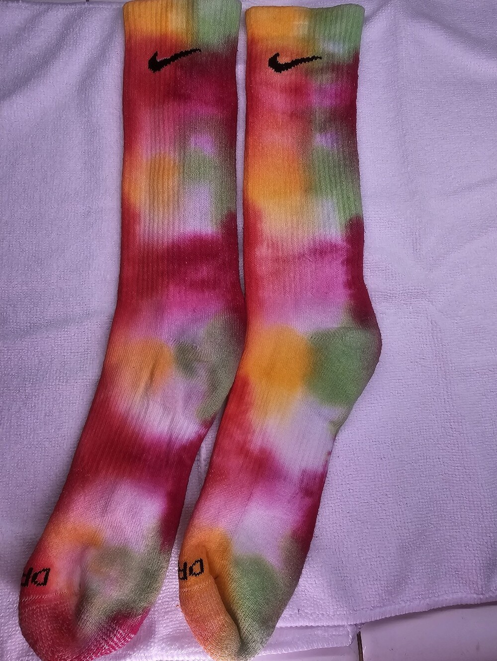 🌲🕯Nike Socks Custom Tye Dye "Happy Festivus"🌲🕯